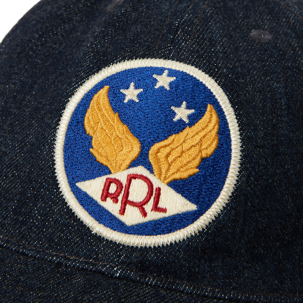 RRL（ダブル アール エル）】ウィングドロゴ デニム ボール キャップ