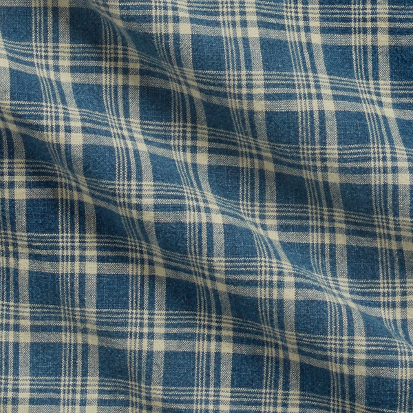 RRL（ダブル アール エル）】インディゴ チェックド リネンコットン 