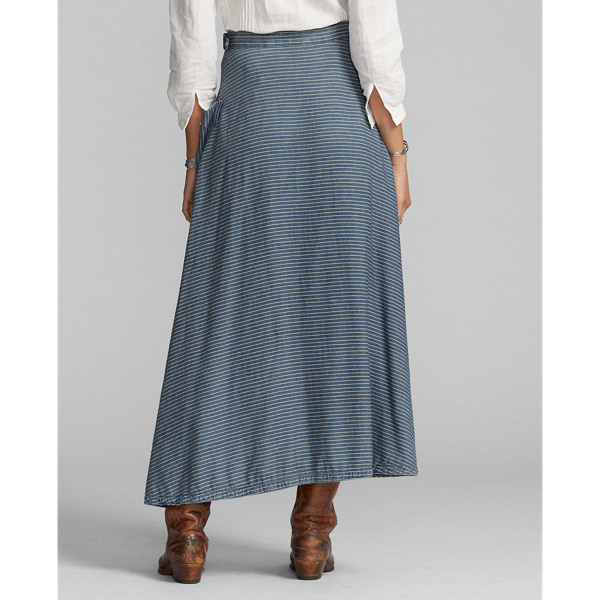 RRL（ダブル アール エル）】ストライプド コットンリネン ラップ