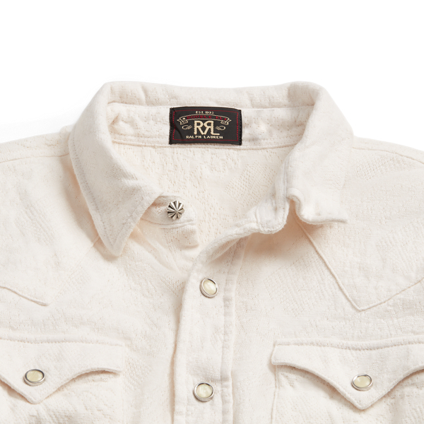 RRL（ダブル アール エル）】ジャカードニット ウエスタン シャツ 