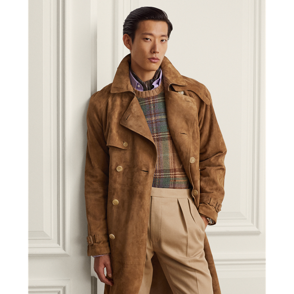 スエード トレンチ コート