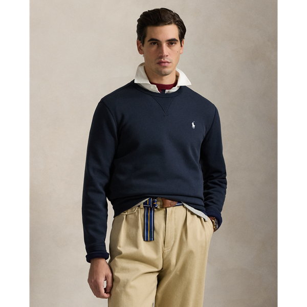 限定特価 新作 RALPH LAUREN ダブルニット スウェットシャツ 白 薄手