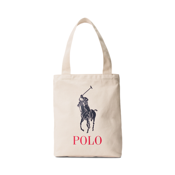 POLO RALPH LAUREN CHILDRENSWEAR（ポロ ラルフ ローレン チルドレンズウェア】Big Pony コットン キャンバス  トート | (バッグ/トートバッグ)ナチュラル CWPOACCY9P20048101 | ラルフ ローレン公式オンラインストア