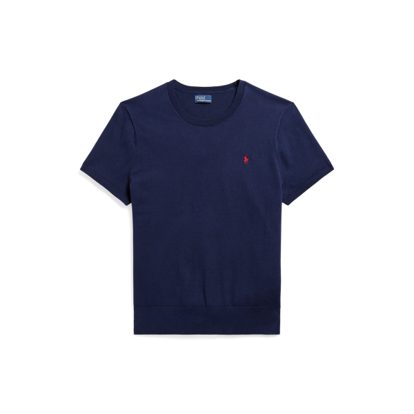 POLO RALPH LAUREN】コットンブレンド ショートスリーブ セーター