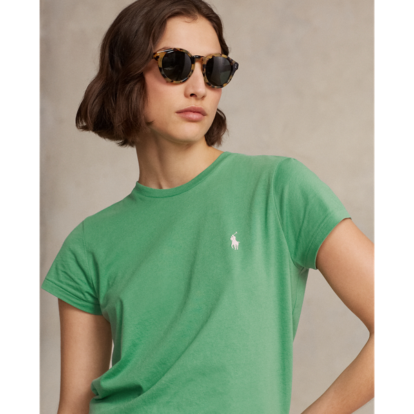 コットン ジャージー クルーネック Tシャツ