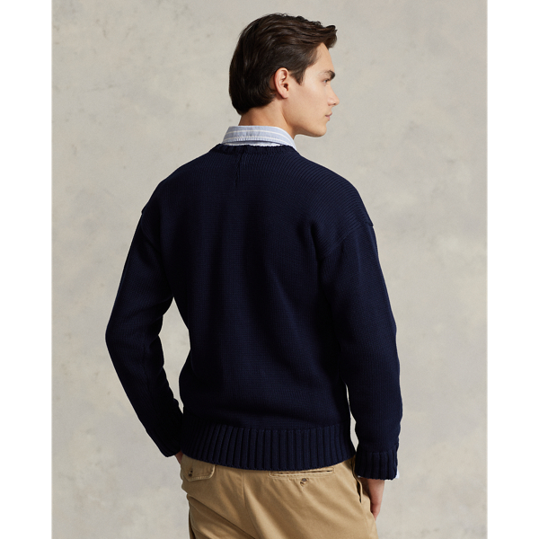 ひなの古着屋☪️☪️ポロラルフローレン　クルーネック　ビッグサイズ　ポニー刺繍　ニットセーター　XL
