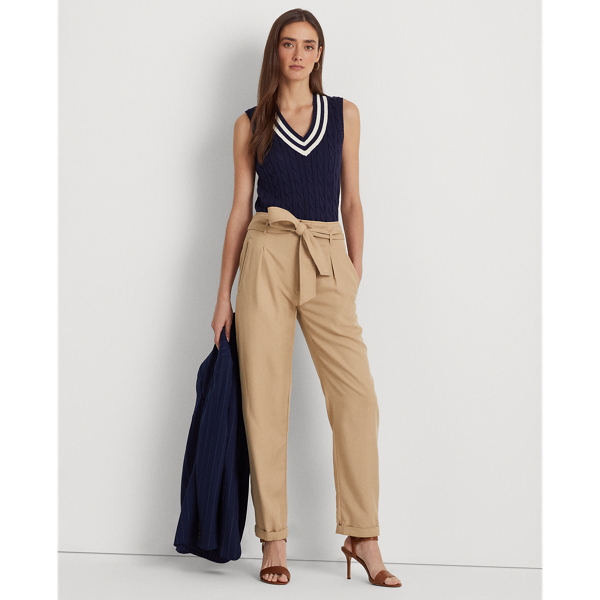 ベルテッド ツイル クロップド パンツ