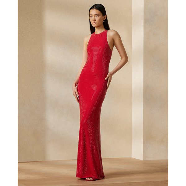 ラルフローレン イブニングドレス 赤フォーマル/ドレス