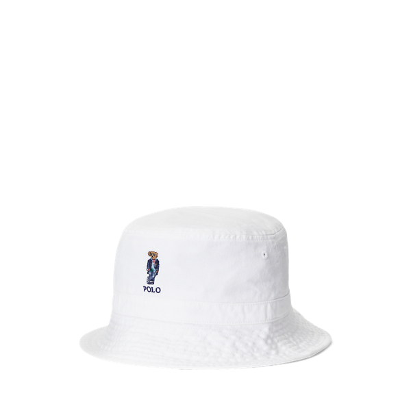 POLO RALPH LAUREN コットンバケットハットホワイト