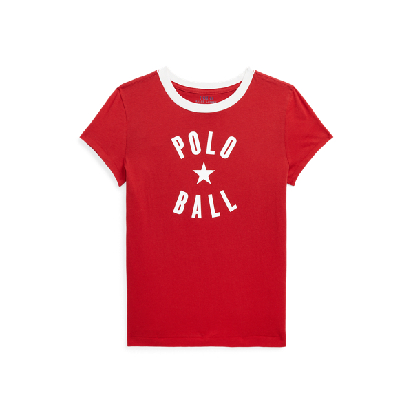 Polo ボール コットン ジャージー Tシャツ-