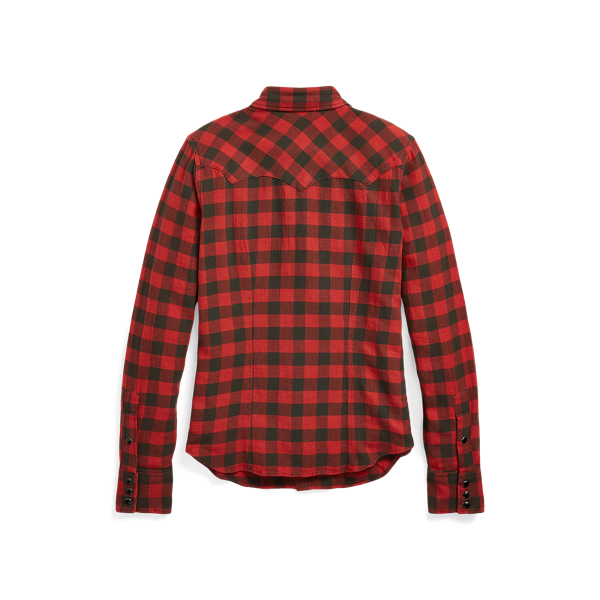 RRL（ダブル アール エル）】コットン ツイル ウエスタン シャツ