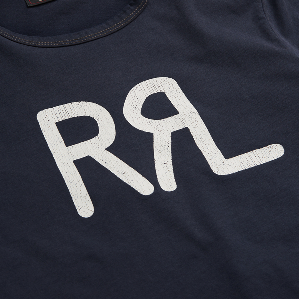 [新品]  RRL  ダブルアールエル ロゴ Tシャツ  半袖 ネイビー系