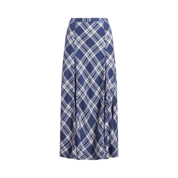 Polo Ralph Lauren プラッド リネン Aライン ミディ スカート - スカート