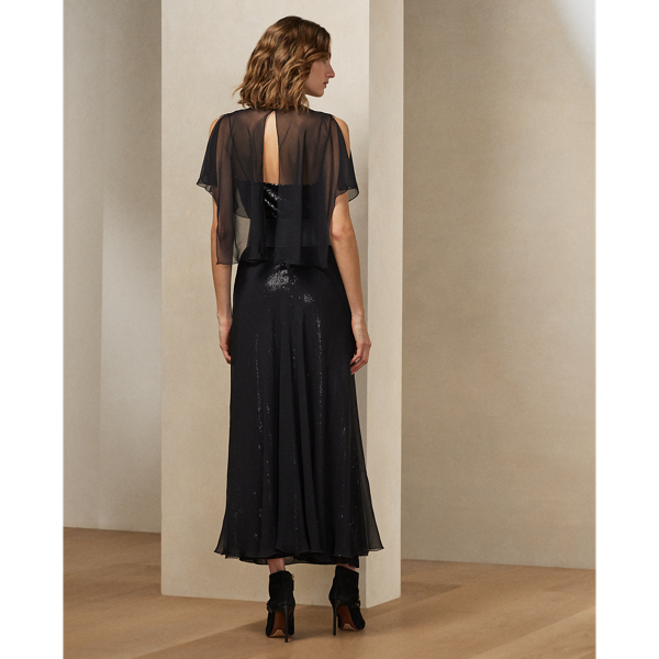Romaine シルク シフォン カクテル ドレス | ラルフ ローレン公式
