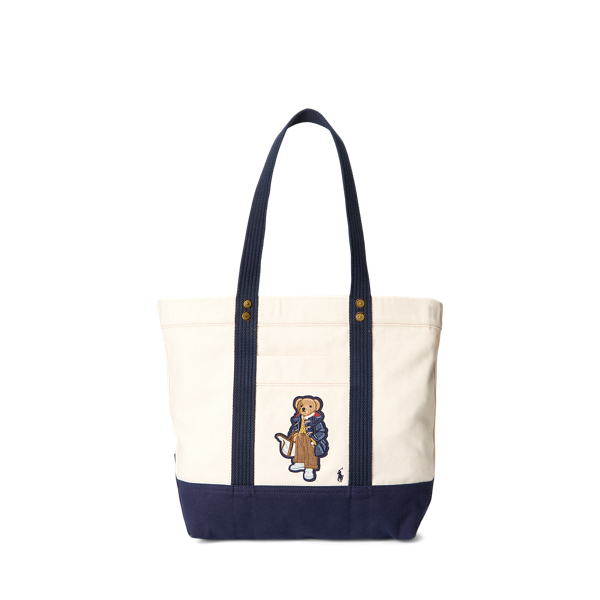 POLO RALPH LAUREN（ポロ ラルフ ローレン）】キャンバス ミディアム Polo ベア トート | (バッグ/トートバッグ)ナチュラル  WAPOBAG0G620350101 | ラルフ ローレン公式オンラインストア