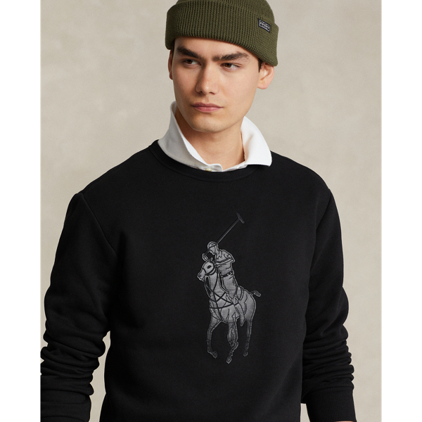 POLO RALPH LAUREN】レザーポニー フリース スウェットシャツ