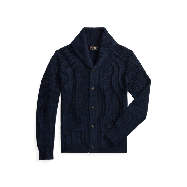 RRL Ralph Lauren カーディガン XL ネイビー ショールカラー-