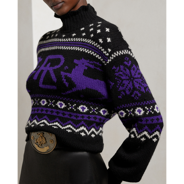 LAUREN RALPH LAUREN タートルネック インターシャニット LAUREN RALPH LAUREN タートルネック インターシャニット