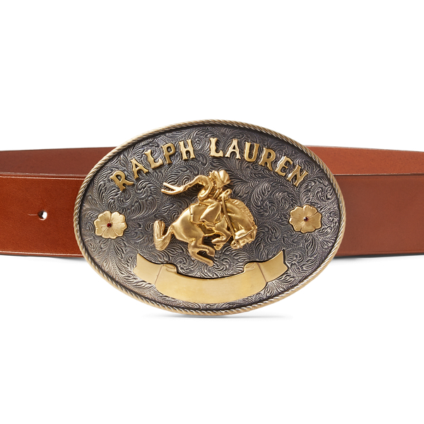 全ての 【RALPH LAUREN】彫金バックル ベルト ワイド メッシュ レザー 