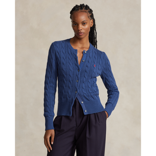 POLO RALPH LAUREN】ケーブルニット コットン クルーネック 