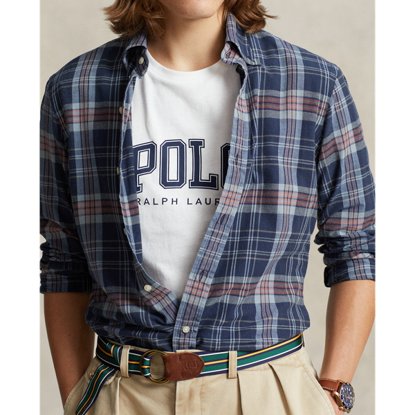 POLO RALPH LAUREN】クラシック フィット インディゴ マドラス シャツ  