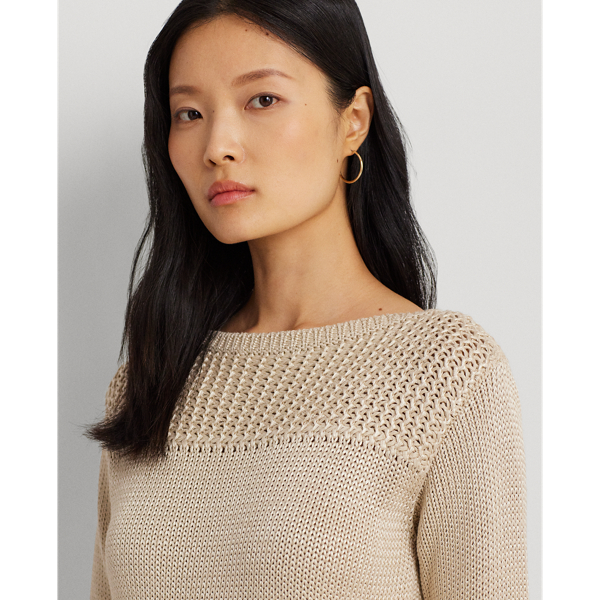 LAUREN RALPH LAUREN】コットンブレンド ボートネック セーター 