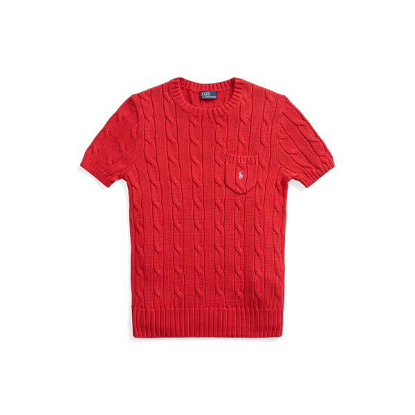 POLO RALPH LAUREN】ケーブルニット コットン ショートスリーブ 