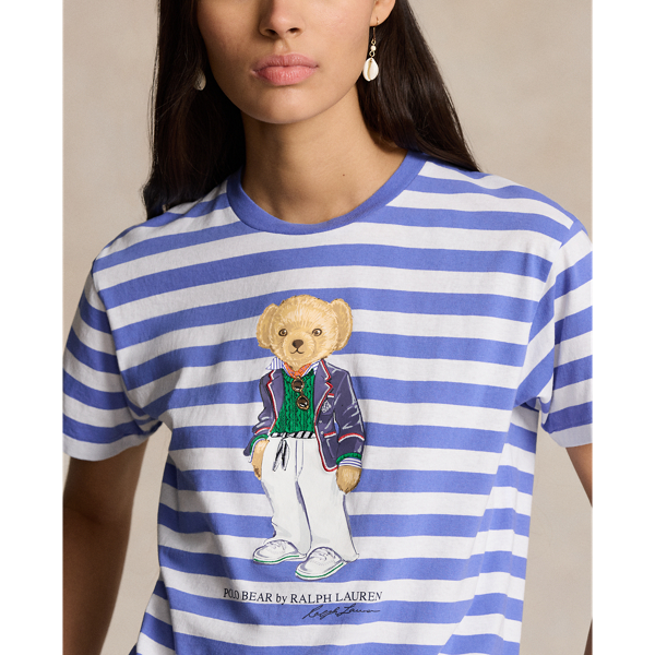 POLO RALPH LAUREN】Polo ベア ストライプド コットン Tシャツ 