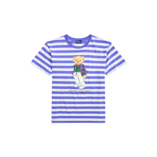 Polo ベア ストライプド コットン Tシャツ