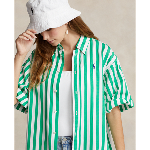 POLO RALPH LAUREN】リラックスド フィット ストライプド コットン 