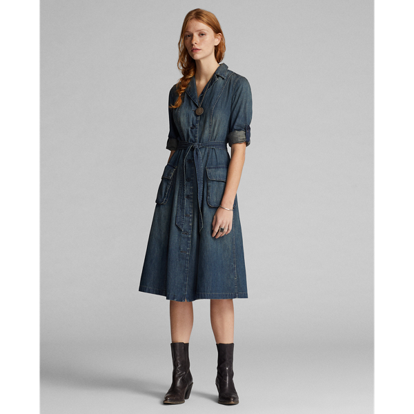 RRL】インディゴ デニム シャツドレス | (ワンピース/ドレス 