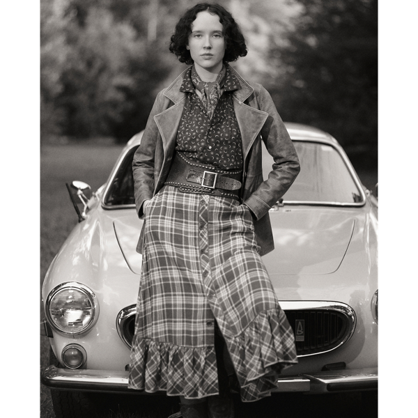 RRL】インディゴ チェック コットンリネン スカート | (スカート  