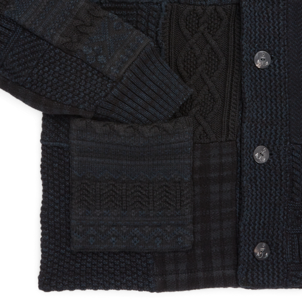 限定コレクション）インディゴ パッチワーク コットンウール  