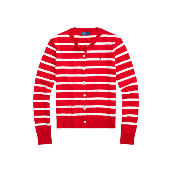 POLO RALPH LAUREN】ボーダー コットンブレンド カーディガン 