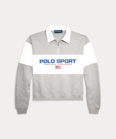 Polo Sport ロゴ ハーフジップ フリース プルオーバー