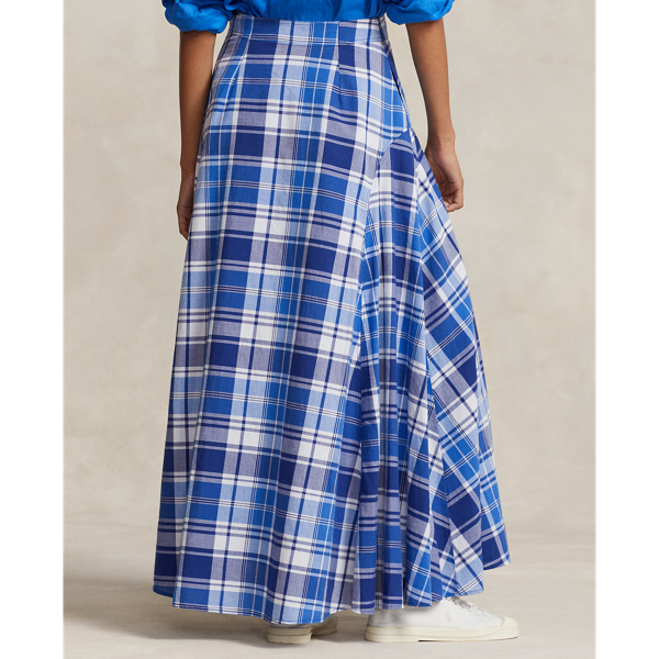 POLO RALPH LAUREN】チェック リネン マキシスカート | (スカート  