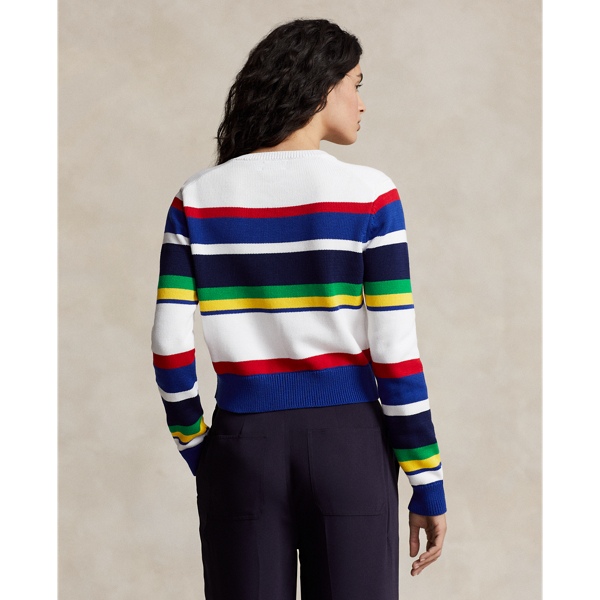 POLO RALPH LAUREN】ストライプド コットン カーディガン | (トップス  