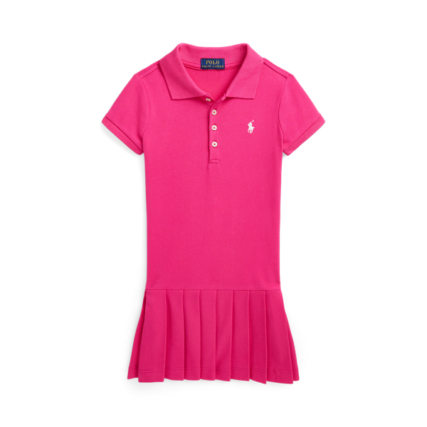 POLO RALPH LAUREN】プリーテッド ストレッチ メッシュ ポロ ドレス 