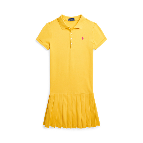 POLO RALPH LAUREN】プリーテッド ストレッチ メッシュ ポロ ドレス 