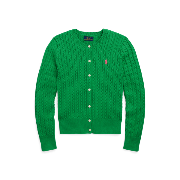 POLO RALPH LAUREN】ミニケーブル コットン カーディガン | (トップス  