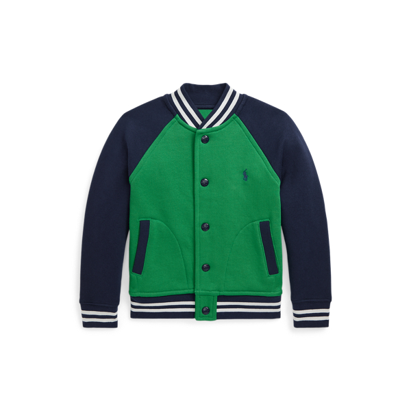 POLO RALPH LAUREN】カラーブロック フリース ベースボール ジャケット 