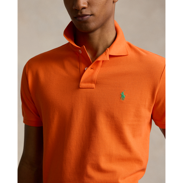 メンズ【新品・未使用】ポロラルフローレン 半袖ポロシャツ 橙色  ホースロゴ