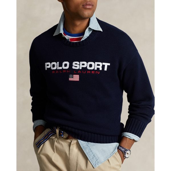 POLO RALPH LAUREN】Polo Sport ビッグ フィット コットン セーター 