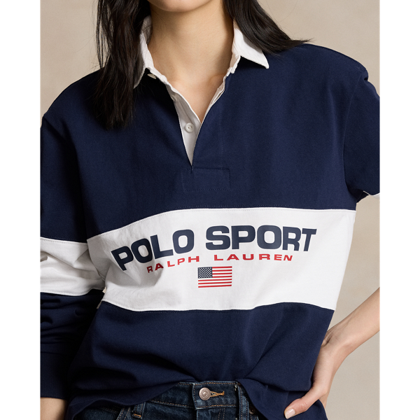 POLO RALPH LAUREN】Polo Sport クラシック フィット ラグビー シャツ 