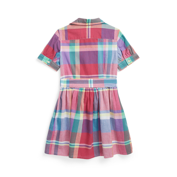 POLO RALPH LAUREN CHILDRENSWEAR】コットン マドラス シャツドレス 