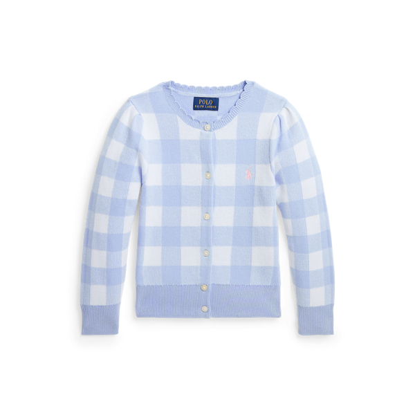 POLO RALPH LAUREN CHILDRENSWEAR】ギンガム コットン カーディガン  