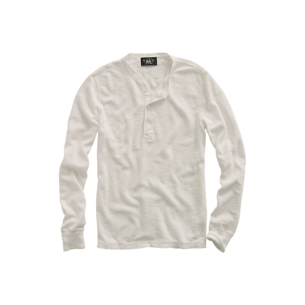 RRL ダブルアールエル 長袖ロングTシャツ ヘンリーネックニットシャツ