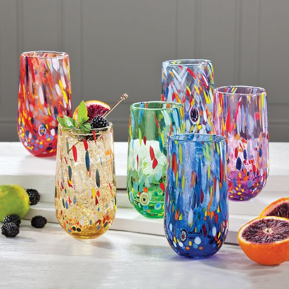 Borosilicate Glass Cups - Set of 6 by Matteo Monni | Multi