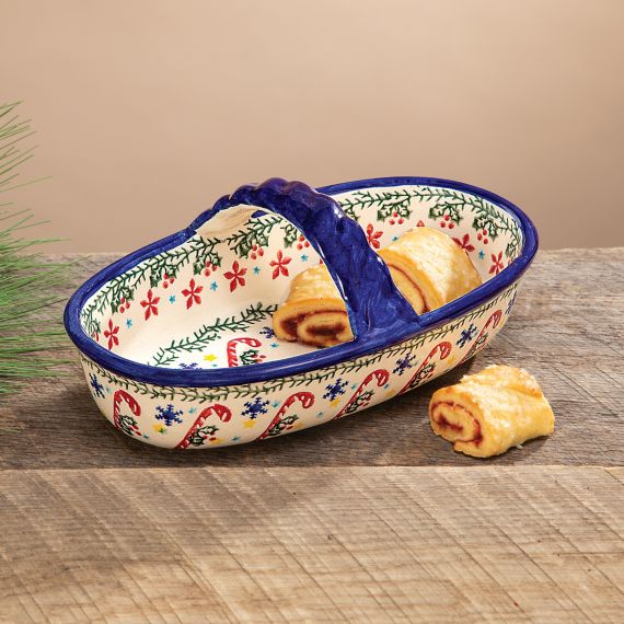 Polish Pottery Under The Christmas Tree Loaf Pan