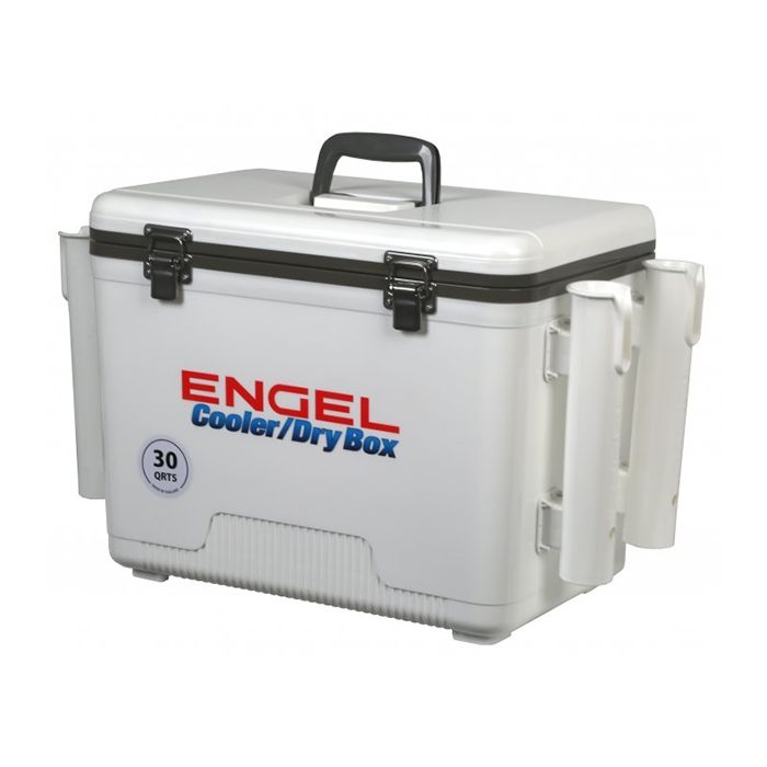 fishing cooler with rod holders
